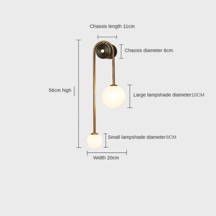 Radiant Elegance: Nordic-Designed Brass Wall Light with Opal Glass – Minimalistic Beauty for Any Space!