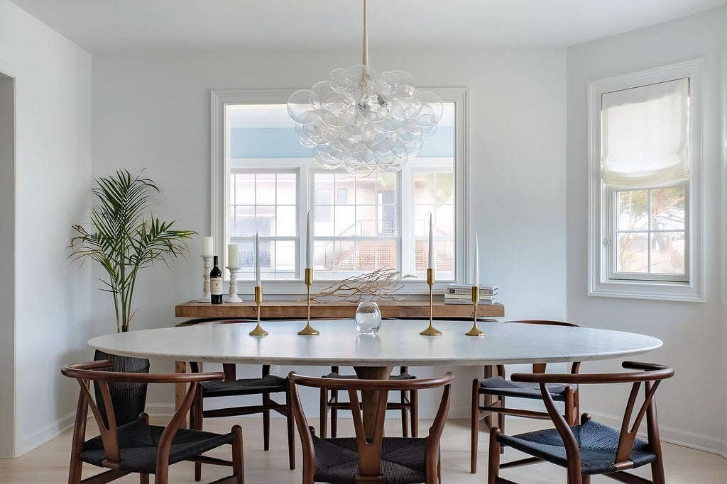 ARTY MURANO  SWIRLED GLASS CLUSTER BUBBLE CHANDELIER