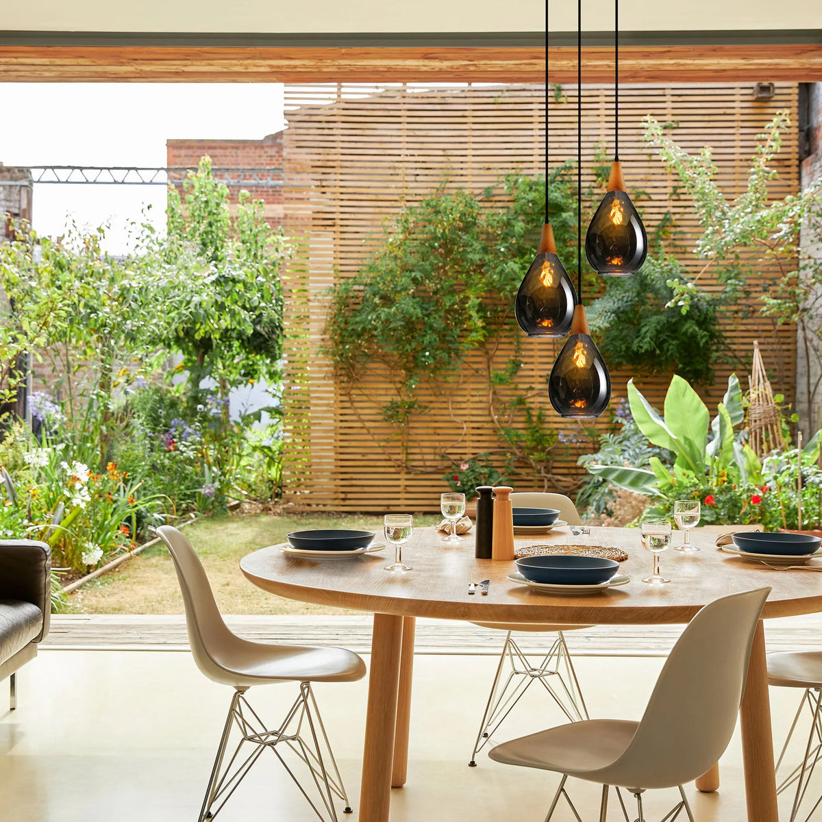 Modern Teardrop Dome Seeded Glass Pendant Light Fixture for Kitchen Is