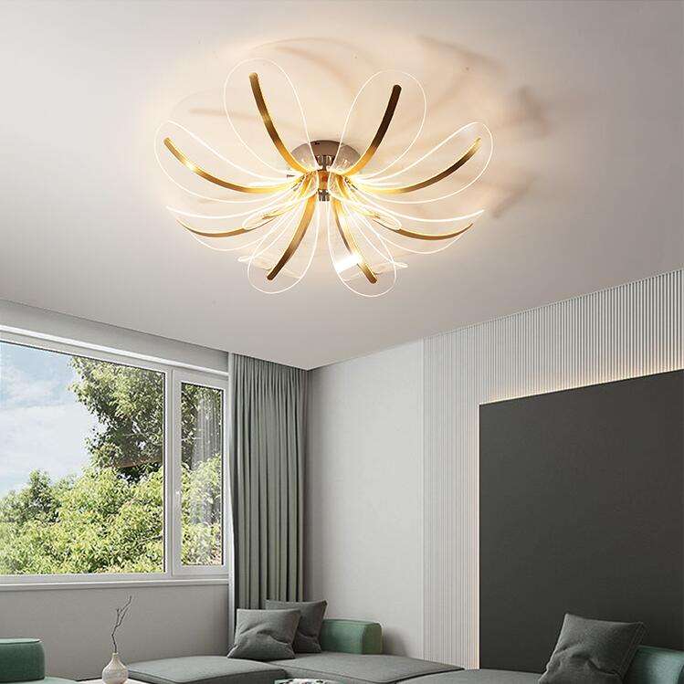 Flower-Shaped LED Ceiling Light | Acrylic & Aluminium | Bedroom, Living Room, Hallway