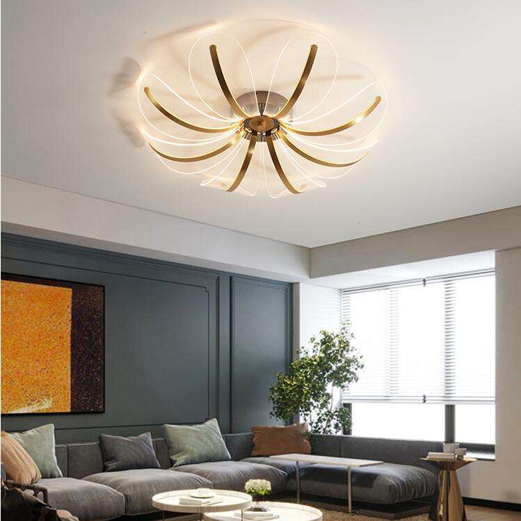 Flower-Shaped LED Ceiling Light | Acrylic & Aluminium | Bedroom, Living Room, Hallway