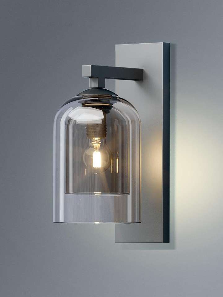 Elegant Dual-Glow: U-Shaped Double Glass Wall Light