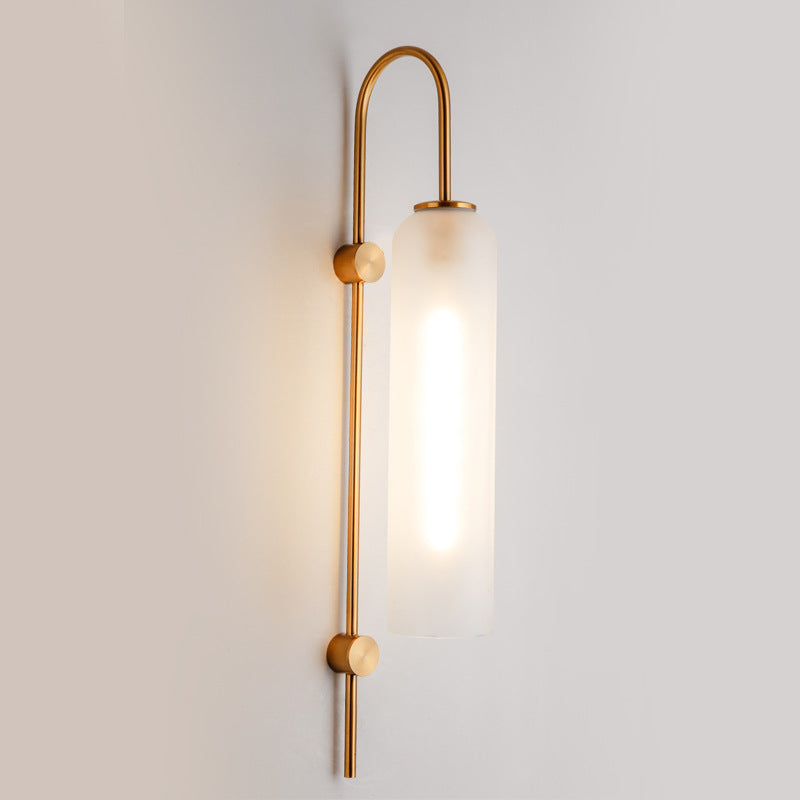 Vibrant Nordic Glass Wall Lamp - Long Tube Design in Clear or Green - Ideal for Living Rooms, Bedrooms, and Hallways