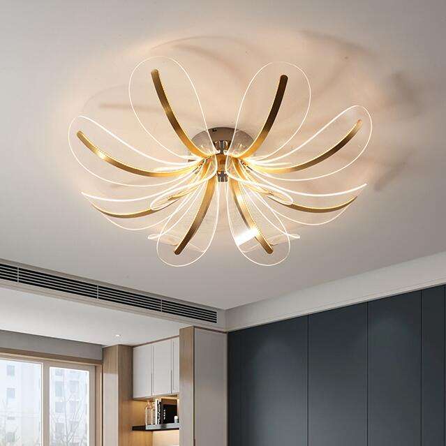 Flower-Shaped LED Ceiling Light | Acrylic & Aluminium | Bedroom, Living Room, Hallway