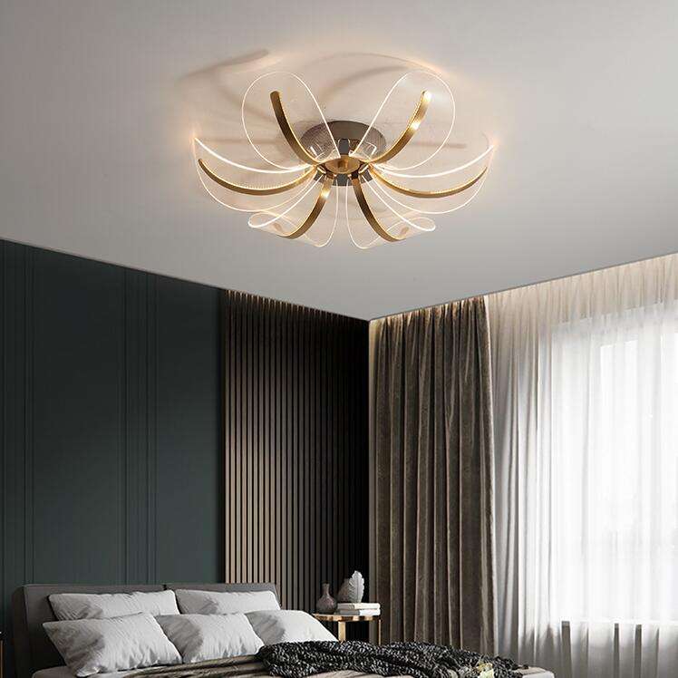 Flower-Shaped LED Ceiling Light | Acrylic & Aluminium | Bedroom, Living Room, Hallway