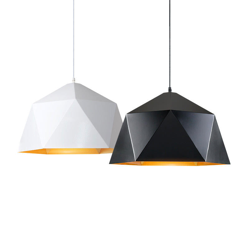 Sparkling GemGlow: Exquisite Industrial Pendant Light with a Unique Prism Shape