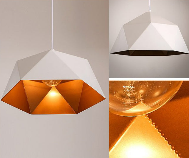 Sparkling GemGlow: Exquisite Industrial Pendant Light with a Unique Prism Shape