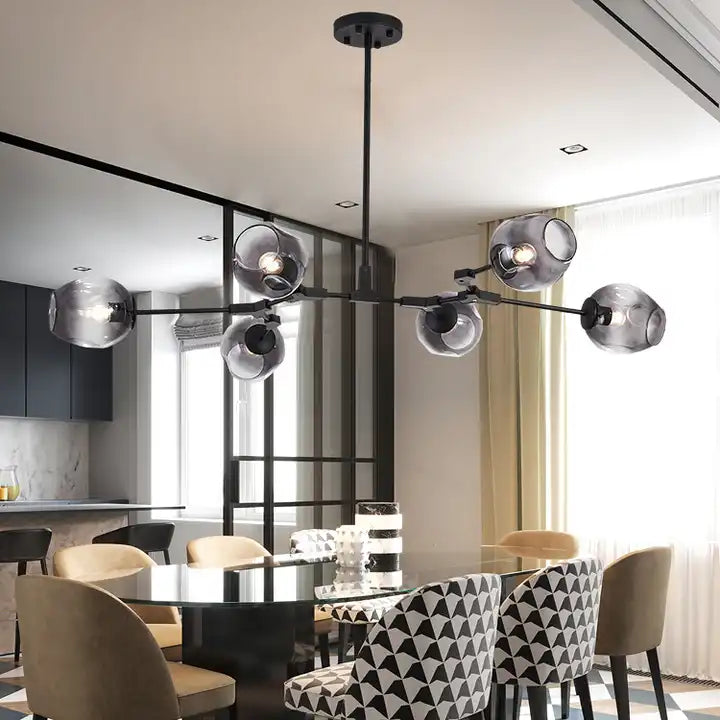 Nordic Art Molecular Chandelier versatile,adjustable rod , minimalist chndelier and comes in several colors