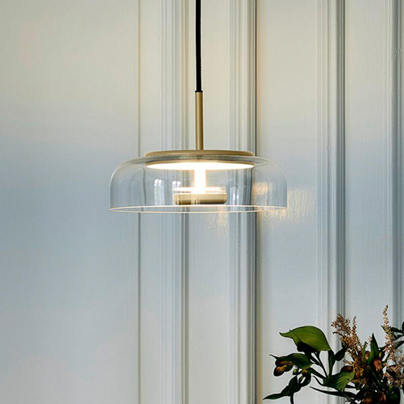 Radiant Curves: LED Glass Pendant Light