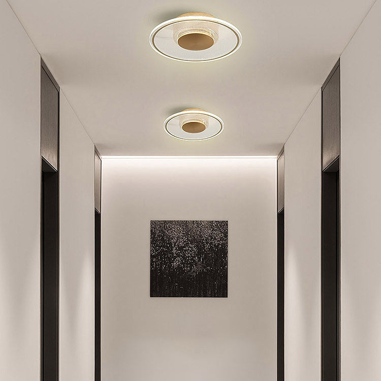 Versatile Round LED Ceiling Light with Textured Acrylic Plate | Ideal for Hallways, Bedrooms, and Study Spaces and more