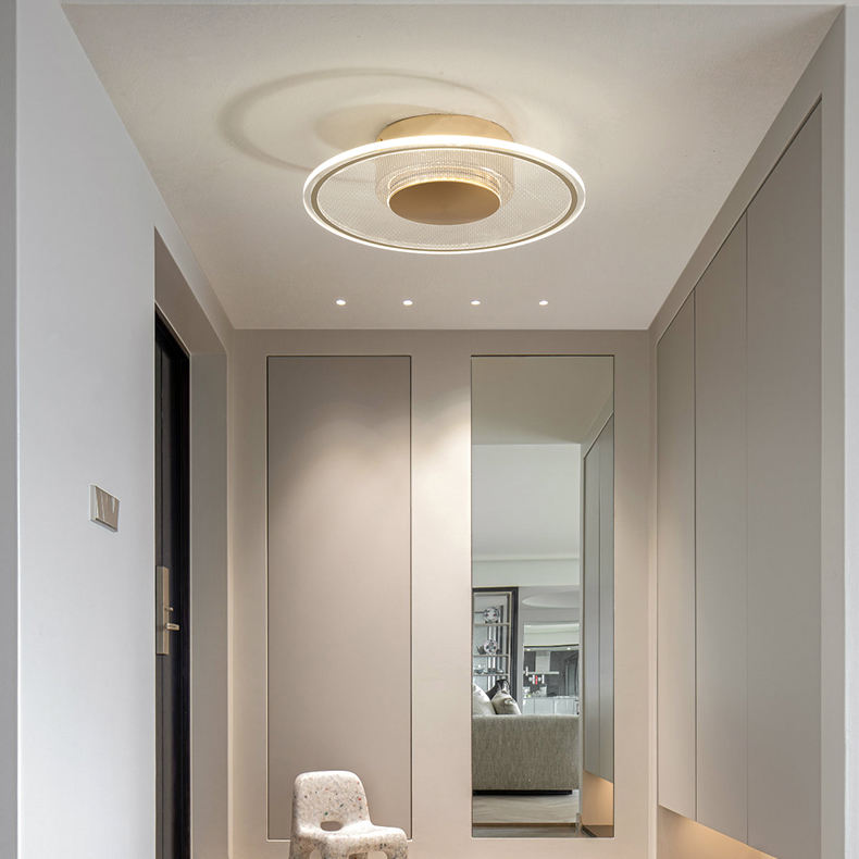 Versatile Round LED Ceiling Light with Textured Acrylic Plate | Ideal for Hallways, Bedrooms, and Study Spaces and more