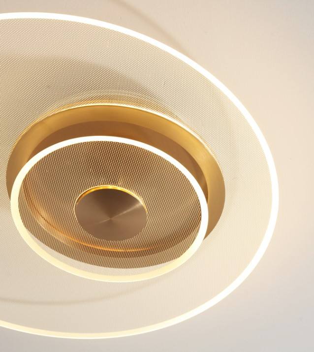 Elegant LED Indoor Ceiling Light with Dual Illumination and Textured Acrylic Glass