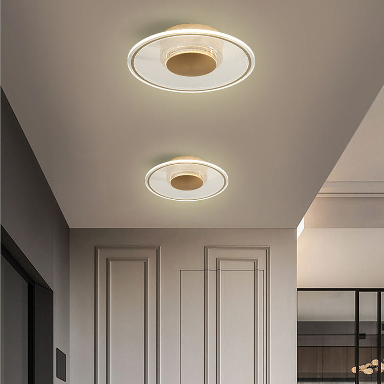 Versatile Round LED Ceiling Light with Textured Acrylic Plate | Ideal for Hallways, Bedrooms, and Study Spaces and more