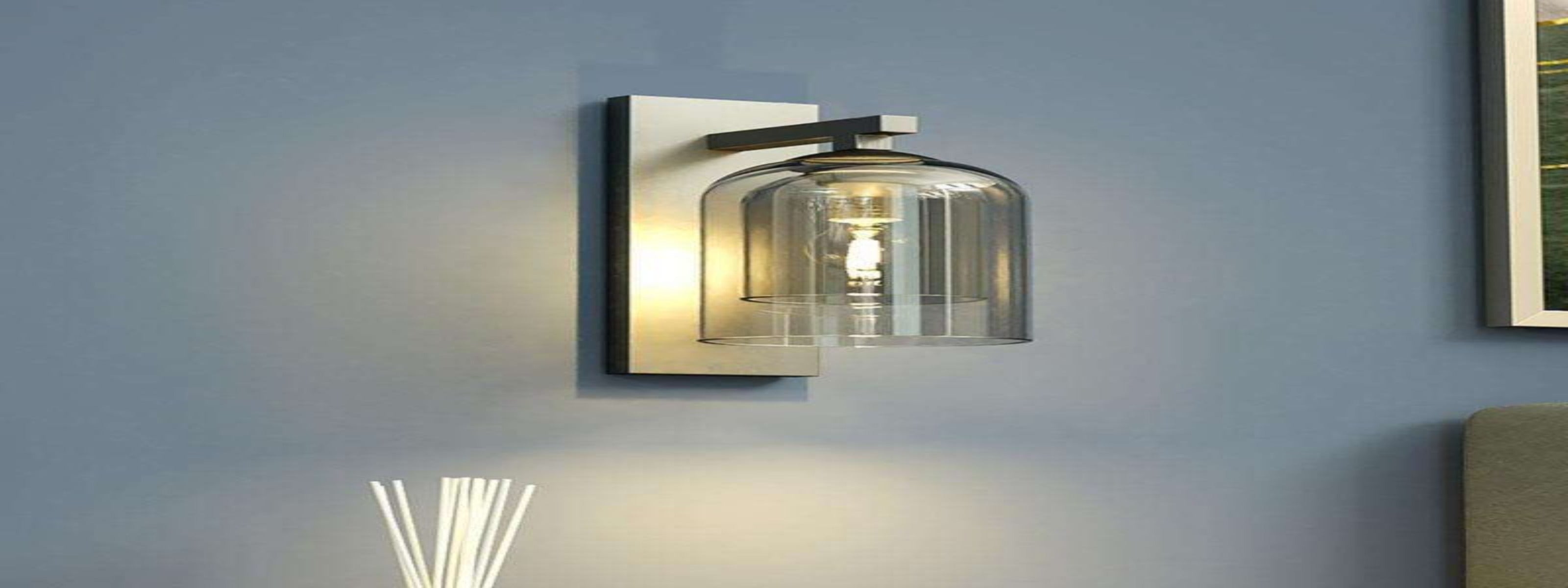 Elegant Dual-Glow: U-Shaped Double Glass Wall Light
