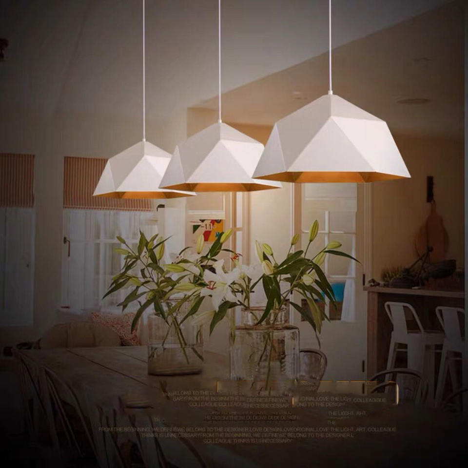 Sparkling GemGlow: Exquisite Industrial Pendant Light with a Unique Prism Shape