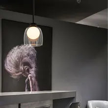 Embrace the Magic: Glass Ball Pendant Light with Upside-Down Elegance