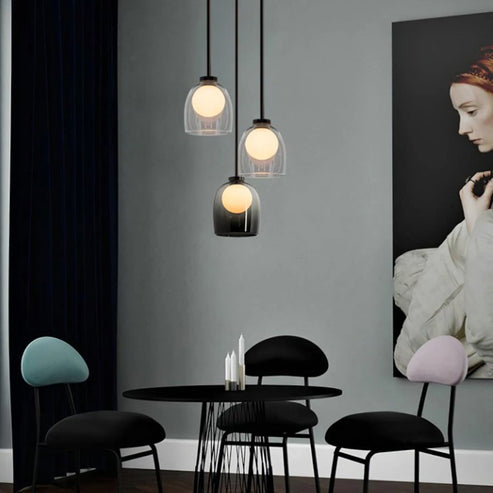 Embrace the Magic: Glass Ball Pendant Light with Upside-Down Elegance