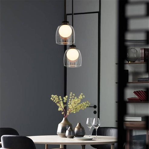 Embrace the Magic: Glass Ball Pendant Light with Upside-Down Elegance