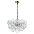 ARTY MURANO  SWIRLED GLASS CLUSTER BUBBLE CHANDELIER