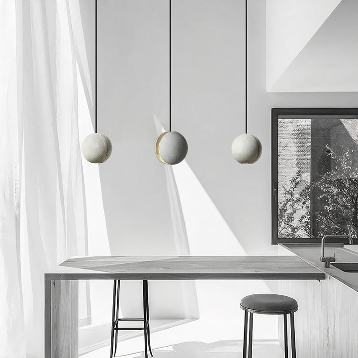 Luxury Nordic Moon cement pendant light