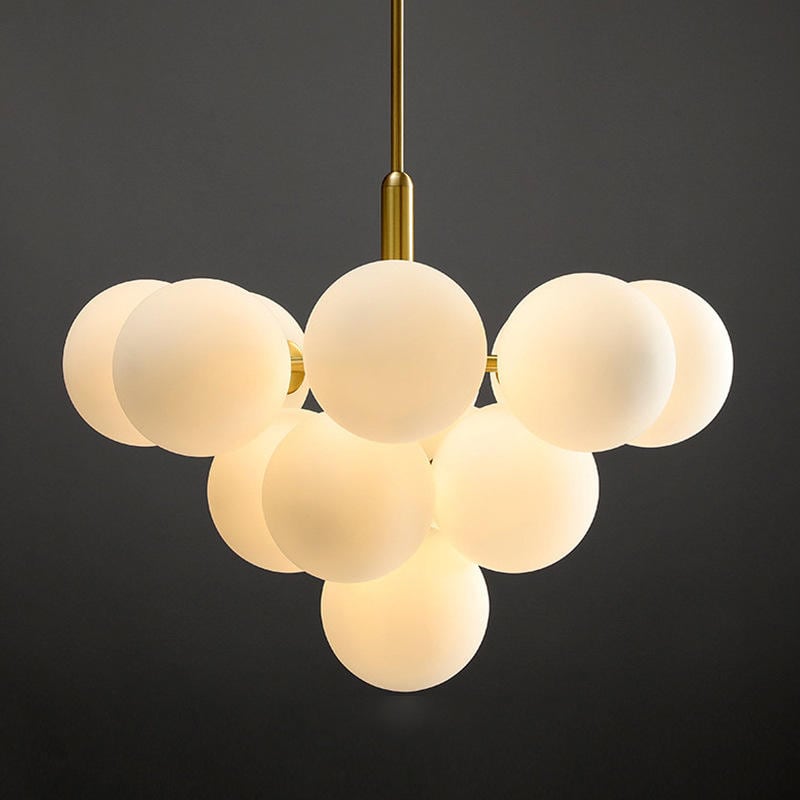 Bubble Bliss Elegance: Illuminate Your Space with the 13-Globe Frosted  Bubble Chandelier - Modern Opulence, Adjustable, several Sizes!