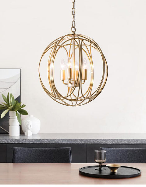 Post-Modern LED Hanging Cage Lamp Chandelier: Contemporary Lighting Fixture for Stylish Ambiance
