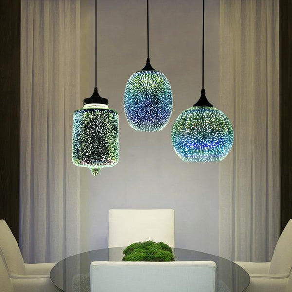 Mesmerizing 3D Colourful Glass: Illuminate your space with the captivating Nexus Pendant Light, crafted from high-quality