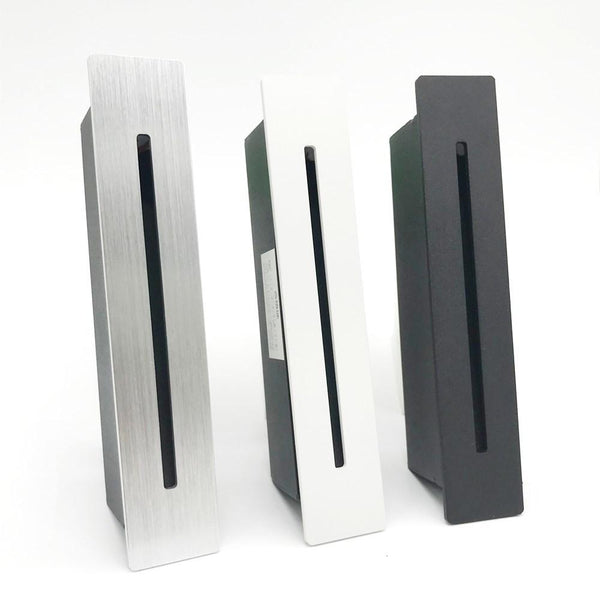 Sleek Vertical LED Induction Step Lamp - Stylish Stairway Illumination in White, Silver, and Black