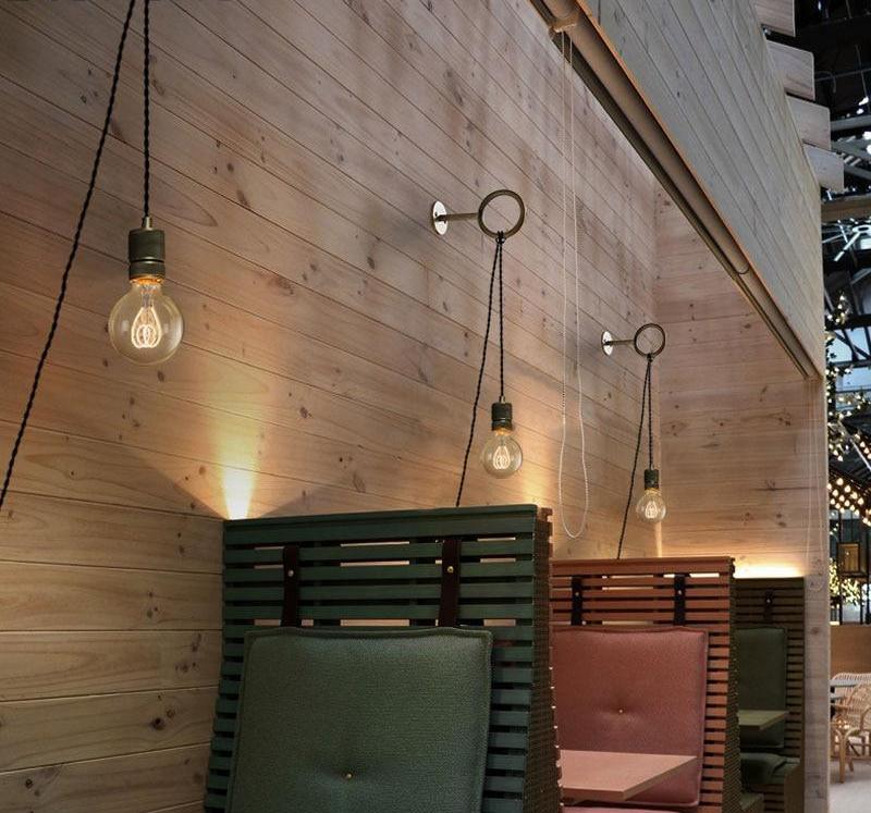 Livia -Retro Wall Mounted Bulb Ring Holder