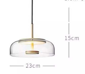 Radiant Curves: LED Glass Pendant Light