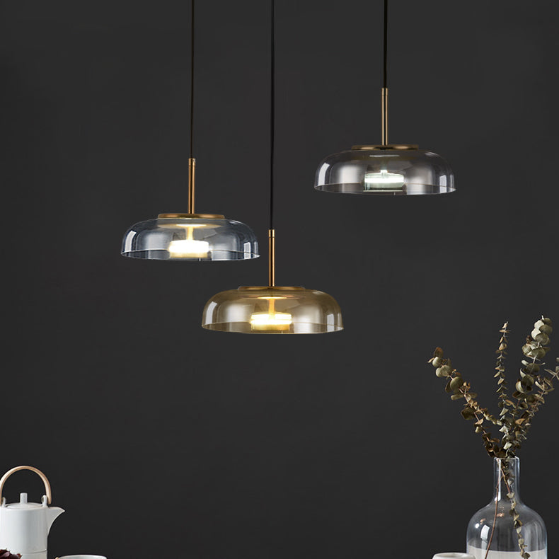 Radiant Curves: LED Glass Pendant Light