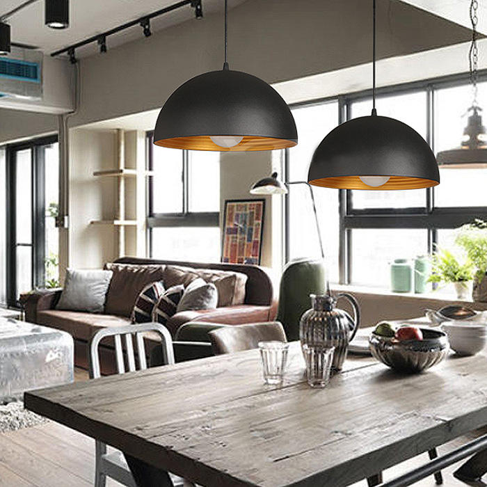 Bronx Industrial Semi circle Pendant Light