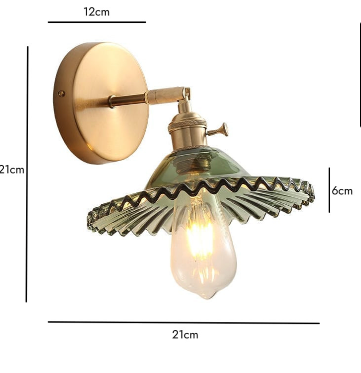 Lana -Ribbed  Glass Wall Light with Atmospheric Shadows, and Solid Brass Fixtures!