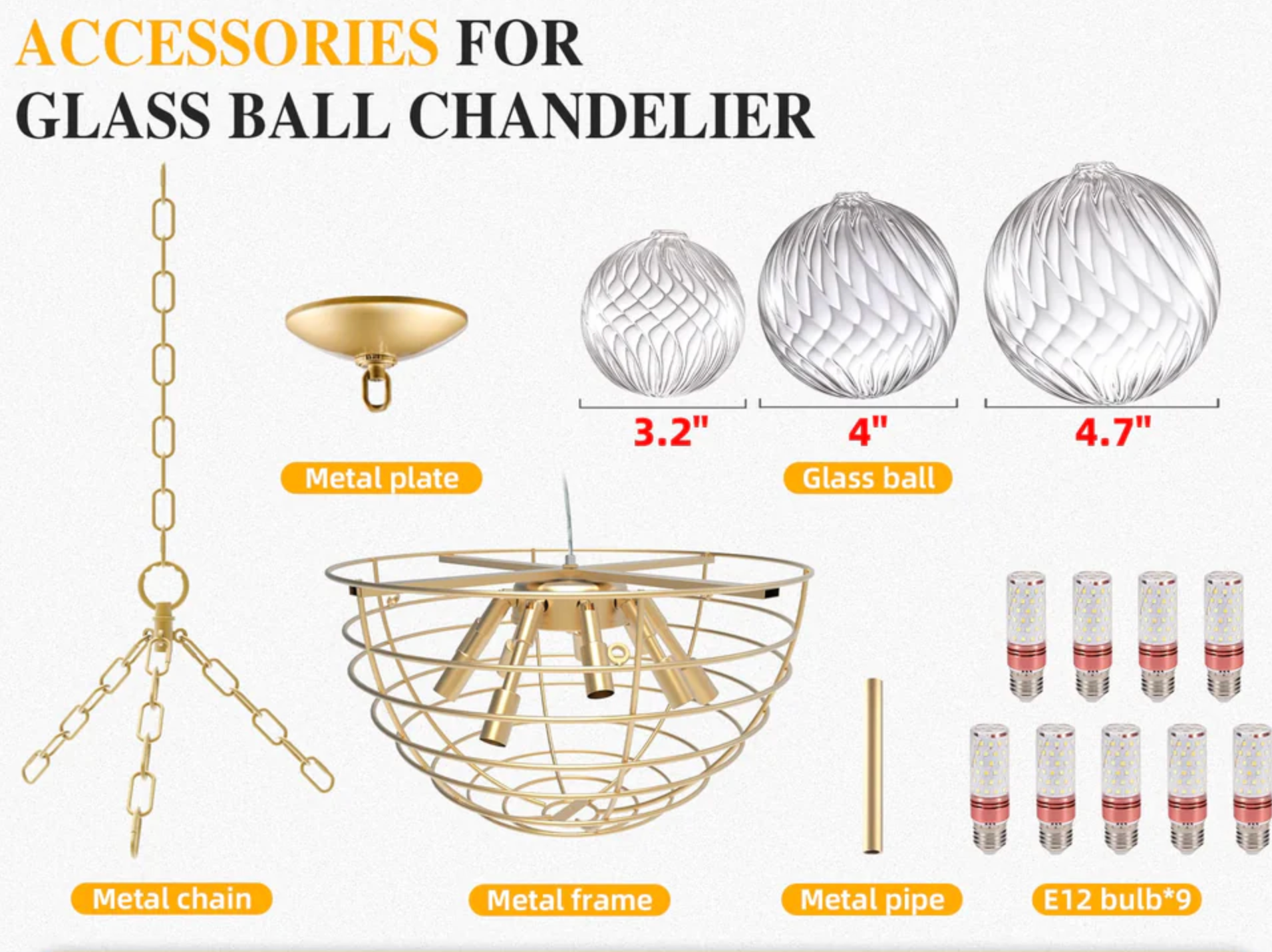 ARTY SWIRLED GLASS CLUSTER BUBBLE CHANDELIER