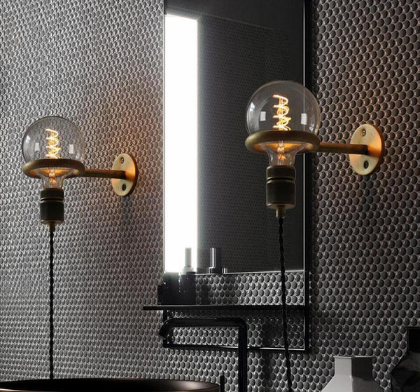 Ring Light Bulb Rack Livia -Retro Wall Mounted Bulb Ring Holder