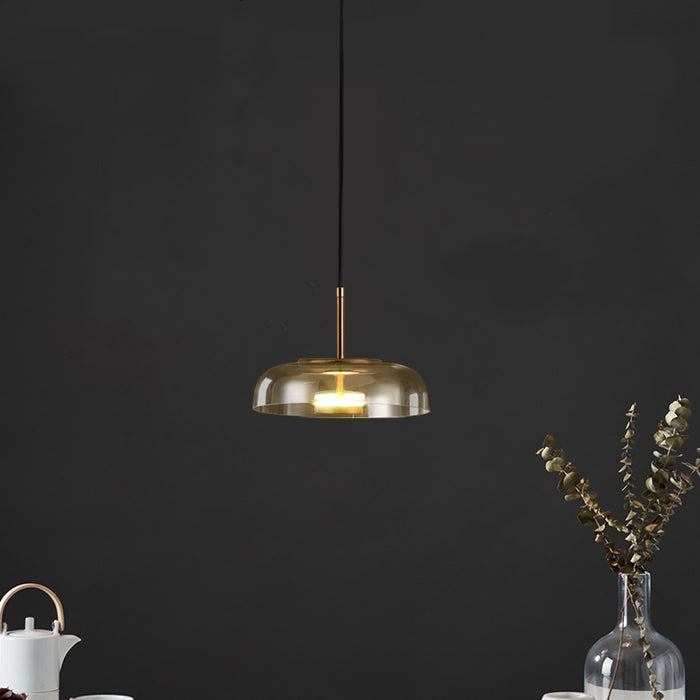 Radiant Curves: LED Glass Pendant Light