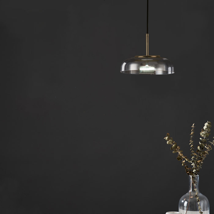 Radiant Curves: LED Glass Pendant Light